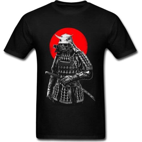 Nagoya Samurai Warrior Skull T-Shirt Mens Geek Tees Funny High Quality Sweatshirt 100% Cotton Breathable Tshirt Sim Fit