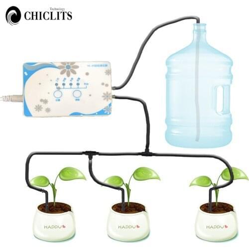 Intelligent Home Automatic Watering Device Garden Plant Drip Irrigation Tool Water Pump timer Controller 11pcs Arrow kits