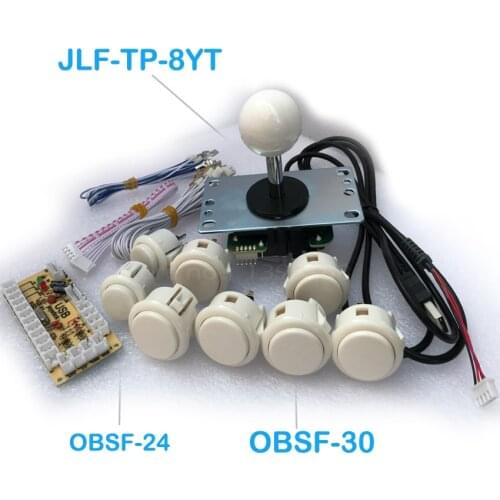 Kit arcade PC controller with sanwa buttons and joystick, USB to Jamma arcade games, Single player Multicade Keyboard Encoder