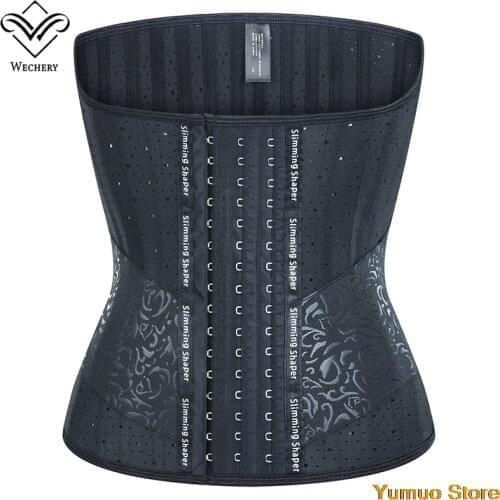 Hollow Out Latex Waist Trainer 25 Steel Bones Women Slimming Sheath Girdles Control Belts Tummy Body Shapers Cinchers Shapewear