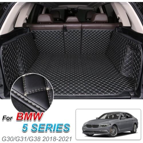 The Trunk Cargo Leather Liner Car Trunk Mat Cargo Compartment Floor Carpet Mud Kick For BMW 5 Series 2018-2021 G30 G31 G38