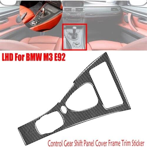 LHD For BMW M3 E92 2007-2013 Auto Products Interior Parts Control Gear Shift Panel Cover Frame Trim Sticker