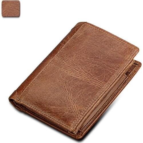 Famous design Multifunction wallet Mens anti-theft brush anti-RFID leather men wallet card holder wallet coin purse photo clip