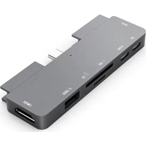 2021 New Multifunctional 7in1 USB C Docking Station 4K Jack Port USB 3,0 HUB Adapter Type