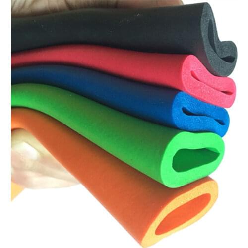 Orange 18/22/25/28/32/36mm(ID) 1M Fitness Equipment Handle Bars Thermal Insulation Pipe Sponge Foam Rubber Tube