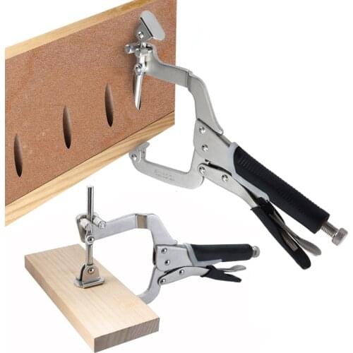 2 IN 1 Vigorous Pliers C-type Oblique Hole Quick Clamp Adjustable Plier Clamp Locking Plank Clip Woodworking Fixing Tool