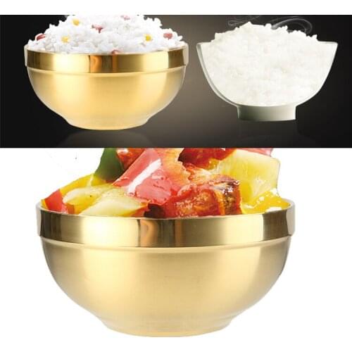 11/14cm Stainless Steel Gold Bow Thickened Double Layer Heat Insulation DIY Cake Bread Salad Mixer Kitchen Cooking Tools