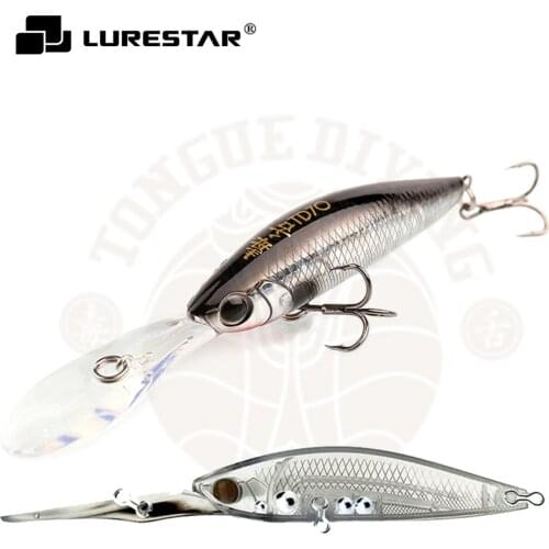 Lurestar TD70 70mm/10g Deep Diving Minnow Shad Lure Max Depth 3 Meter With Tungsten Ball Crankbait For Bass Fishing