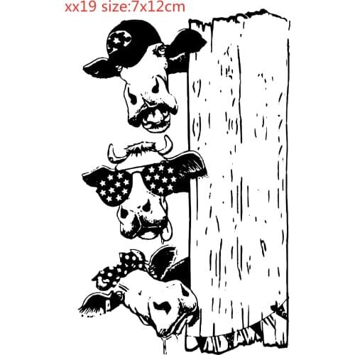 12x7 Three cows ransparent Clear Stamps Metal cutting die Silicone Seals for DIY scrapbooking photo album Card Making