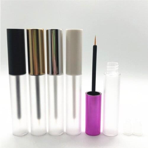 30/50pcs 10ml Empty Matte Liquid Eyeliner Refillable Tube with Coloured Cap,DIY Mini Glue Packing Bottle,Eyeliner Sample Tube
