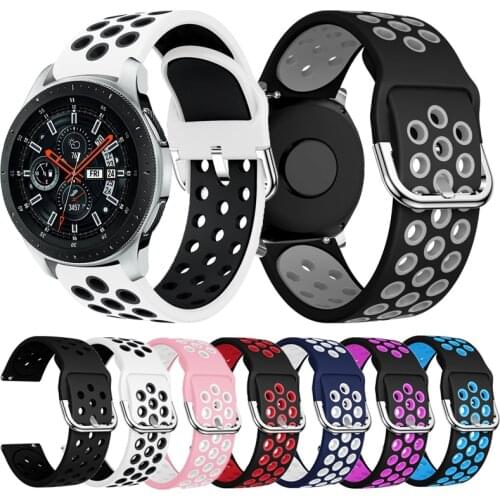 22mm Silicone Wristbands For Samsung Galaxy Watch 3 45mm 46mm Gear S3 Frontier Watch Band Bracelet for Huawei Watch GT 2/2E Pro
