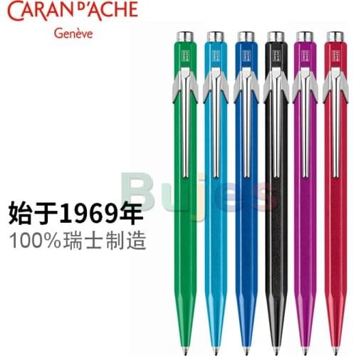 Caran d'Ache 849 Popline Metal X Ballpoint Pen,6 Colours Available,Hexagonal body in aluminium,Exceptional writing comfort