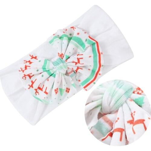 Baby Girl Print Bows Wide Stretch Headbands Girls Headwrap Turban Headwear Bandage Hairbands Toddler Baby Hair Accessories 2020