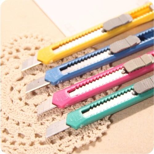 Student cultural office supplies trumpet cute safety utility knife paper cutter knife paper cutter factory outlet