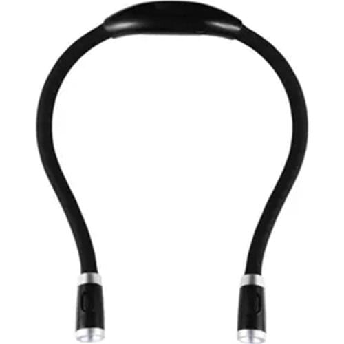 Glocusent LED Neck Reading Light Book Light For Reading In Bed 3 Colors 6 Brightness Levels Bendable Arms Rechargeable