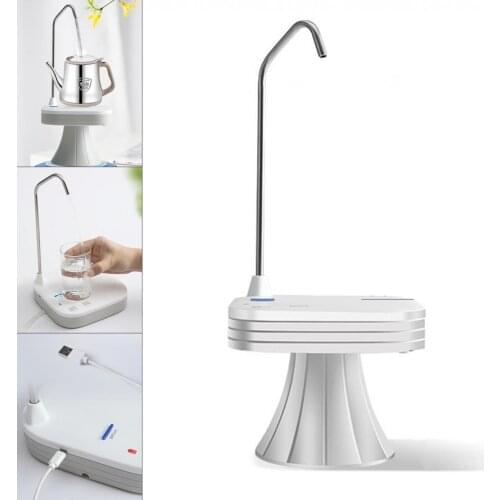 Three Kinds Patterns Double Pump Desk/Barrels Two Usage Wireless Rechargeable Electric Water Pump for 4.5-18.9L Barrelled Water