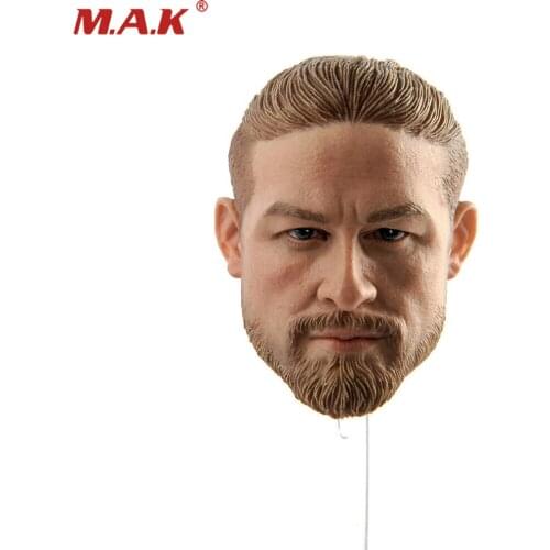In Stock 1/6 Scale Male Head Sculpt Model Charlie Hunnam Battle Damage Head Carving Fit 12''Male Figure BodyToys Dolls