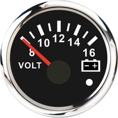 52 mm Voltmeter Volt Meter Voltage Gauge for Marine Yacht Waterproof Boat Car Gauges with Alarm