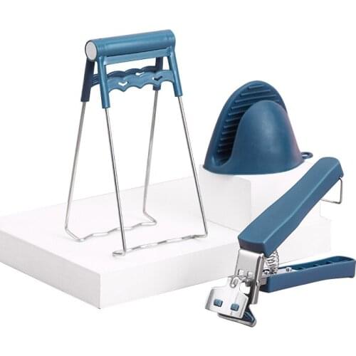 Anti-scalding clip Anti-scalding portable tray kitchen accessories Stainless steel non-slip bowl holder Dishes clamps 2021 new