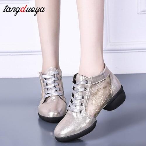Jazz dancing shoes for women rubber sole salsa dance shoes sneakers ladies modern square dance shoes for women latin shoes