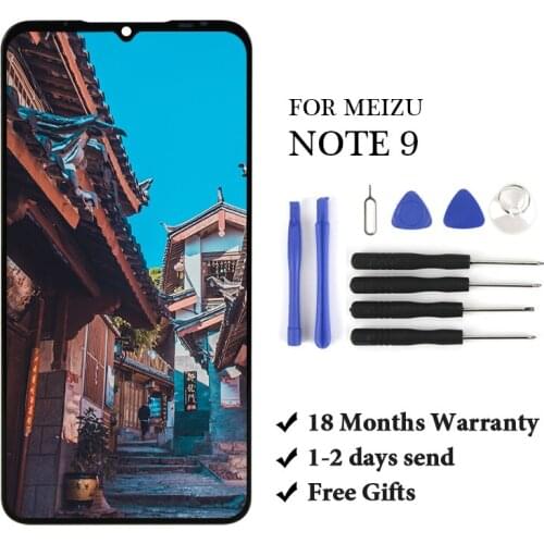 6.2inch LCD For Meizu Note 9 LCD Display Touch Screen Panel Digitizer Assembly Replacement arts+Tools Black Color
