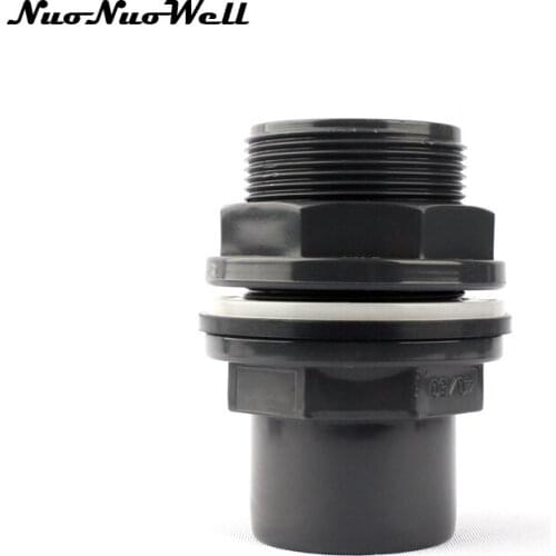 1pc NuoNuoWell PVC 40mm-1 3/4" Waterproof Fish Tank Drainage joints Aquarium Accessories Water pond Connector Pipe Fittings