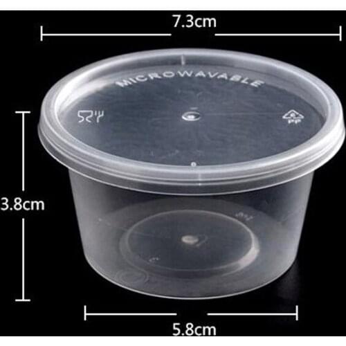 100pcs/lot -7.3cm*5.5cm*4cm 100ml 4oz Food grade PP seasoning cup Disposable tasting cup Salad sauce Take-out Storage box