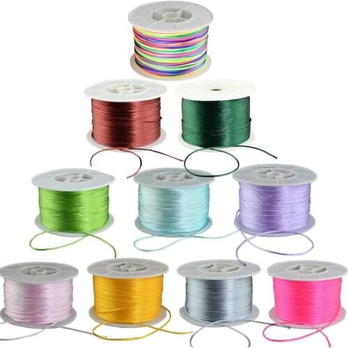 1mm 100yards/roll Nylon Thread Round Cord for Chinese Knot Macrame Making Jewelry Crafted DIY Design Stringing Beading Material