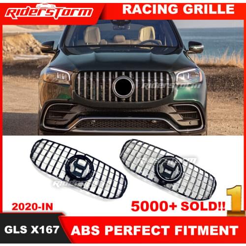 Car styling Middle grille for GLS 2020 GLS450 4MATIC X167 ABS plastic GT front grille vertical bar