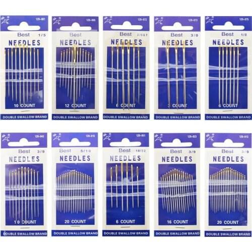 2021 Multi-size Sewing Needle Stainless Steel Golden Embroidery Fabric Cross Stitch Needles Kit Tools Sewing Handmade Needles