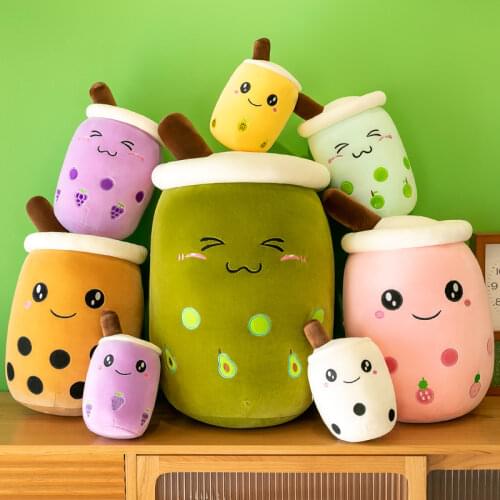 Hot sale 24/35/50/70cm bubble tea cup plush toy pillow stuffed food milk tea soft dollcup pillow cushion kids toys birthday gift
