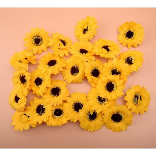 25Pcs Scented Artificial Mini Sunflower Soap Flowers Floral Home Party Wedding Anniversary Birthday Decoration