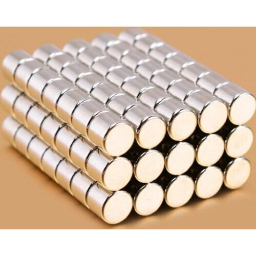4pcs 6mm diameter neodymium iron boron powerful magnet solid round industrial permanent magnetic circle column