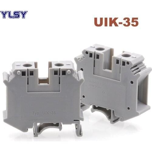 5Pcs Din Rail Universal Screw Terminal Blocks UK-35N Morsettiera Wire Electrical Terminals Connector Brass Bornier 125/150A