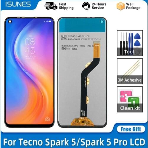 6.6" Original For Tecno Spark 5 Pro KD7 LCD Display Touch Screen Digitizer Assembly For Tecno Spark 5 KD7h KD7s LCD Repair Parts