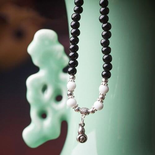 BOEYCJR Ceramic Buddha Beads Bangles & Bracelets Handmade Jewelry Ethnic Energy Charm Bracelet for Women Energy Bracelet