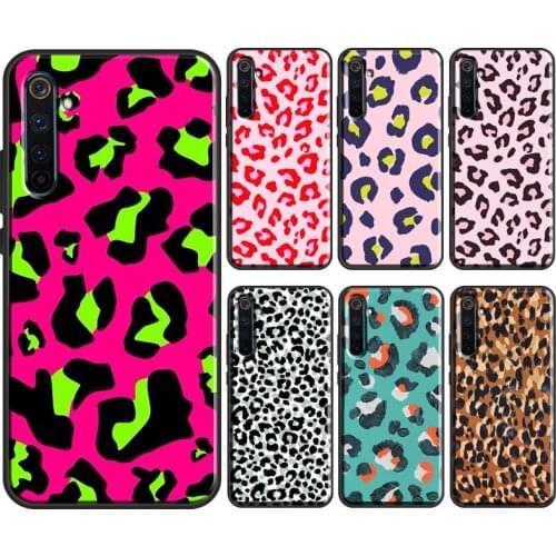 Leopard Print Case For OPPO Realme 8 Pro 6 7 Q3 Pro GT Neo C21 C11 C3 Cover For OnePlus 8T 8 9 Pro Nord