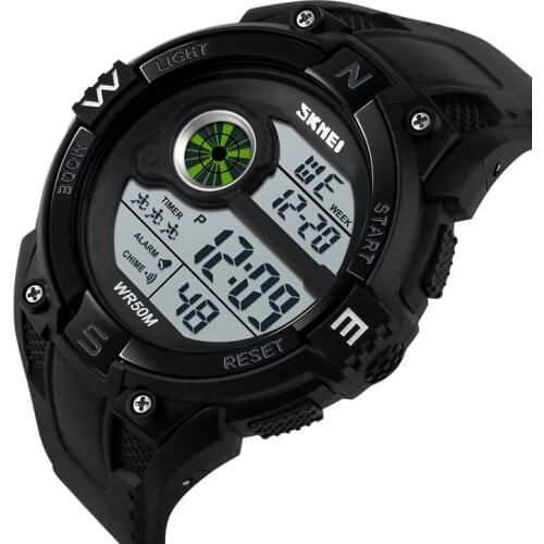 Kids Fashion Cool Sports Waterproof Student Explosion Model Electronic Watch Luminous Week Display Alarm Chronograph Calendar