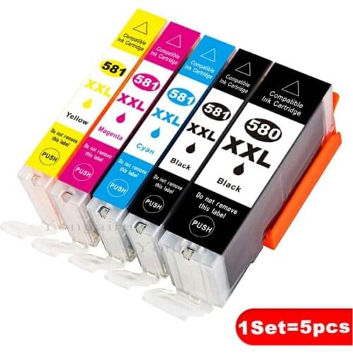For Canon PGI-580XXL CLI-581XXL PIXMA TR7550 TR8550 TS6150 TS6151 TS6250 TS9550 Printer Compatible Ink Cartridge 580 581
