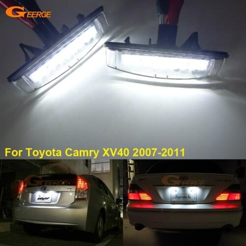 For Toyota Camry XV40 2007-2011 Excellent Ultra bright smd Led License plate lamp light No OBC error car Accessories