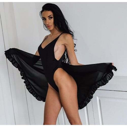 Justchicc Women Mini Skirt 2018 New Bodycon Vintage Asymmetrical Ruffle Wrap Skirt High Split Short Skirt Summer Skirts Womens