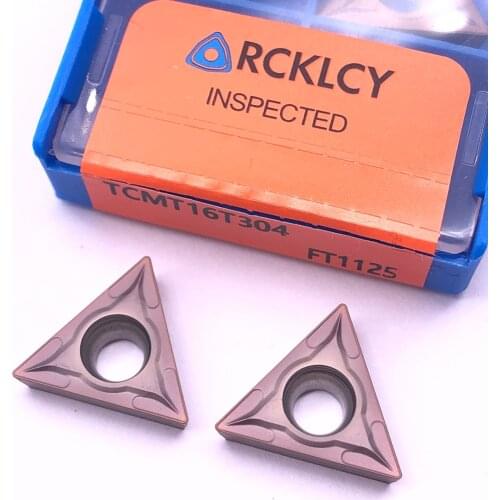 10pcs RCKLCY TCMT16T304 FT1125 high quality CNC Carbide CNC End Mill Insert Cutter Lathe Tool Parts for stainless steels