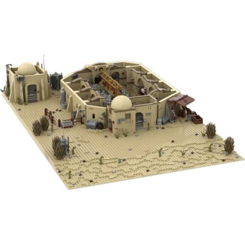 MOC New Hope Village Mos Eisley Cantina Town Building Blocks Kit For Star of Space Wars Desert House Bricks DIY Toy For Children