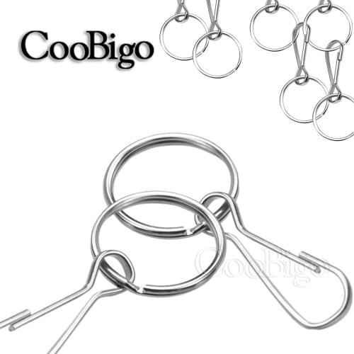 10pcs Metal Keychain Key Ring Split Ring Key Fob for Wallet Hardware Backpack Outdoor Paracord DIY Key Chain Accessory