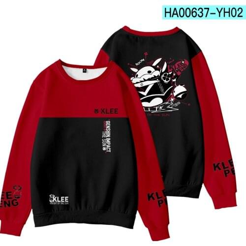New Printed 3D Genshin Impact Round Collar Sweatshirts Fashion O-neck Hip Hop Tops Autumn Boys Girls Casual Sportswear Clothing