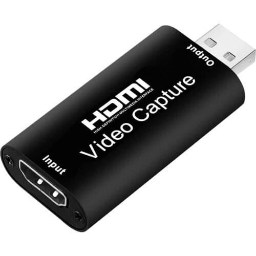 O Video Capture Cards HDMI to USB 2.0 1080P 4K Record Via DSLR Camcorder Action Cam for High Definition Acquisition