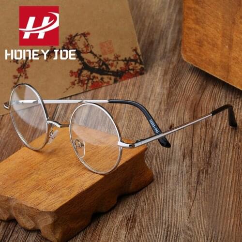 Vintage Gaming Computer Glasses Optical Glasses Women Men Anti Blue Light Retro Metal Frame Clear Lens Round Eye Glasses