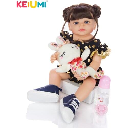 New 22" 55 cm Realistic Reborn Boneca Girl Full Body Silicone Vinyl Reborn Doll Babies DIY Hairstyle For Children Birthday Gifts