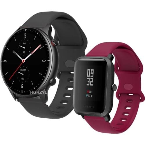 Watch Strap For Amazfit GTS 2 Silicone Wrist Strap For Xiaomi Huami Amazfit GTR 42 47mm GTR2 GTS 2 Mini Bracelet