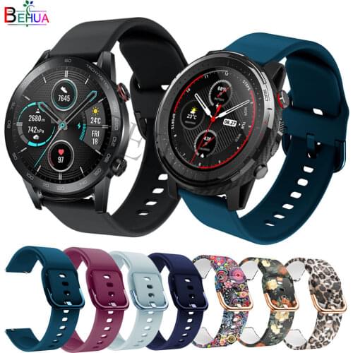 20mm 22mm Silicone WatchStrap For Huawei Honor Magic Watch 2 46mm 42MM / Amazfit Stratos 3 2 2S Band Bracelet Belt For Samsung